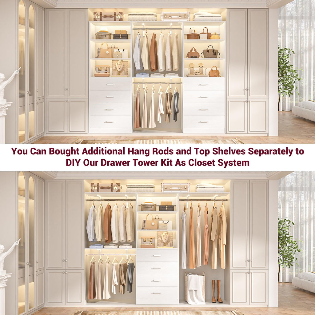 Wood Closet Organizer with 4 Drawers A9693