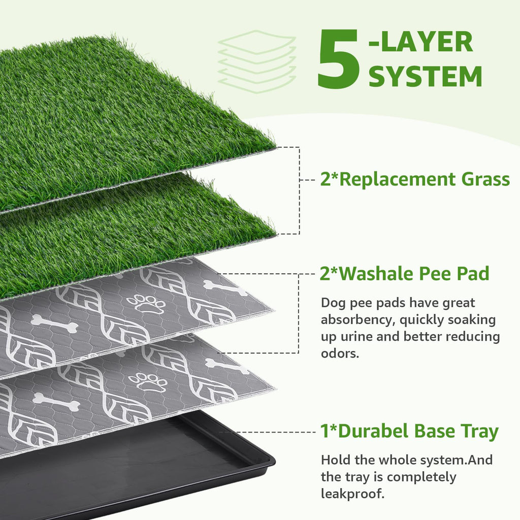 Large Dog Grass Pad with Tray 35x23in V54516