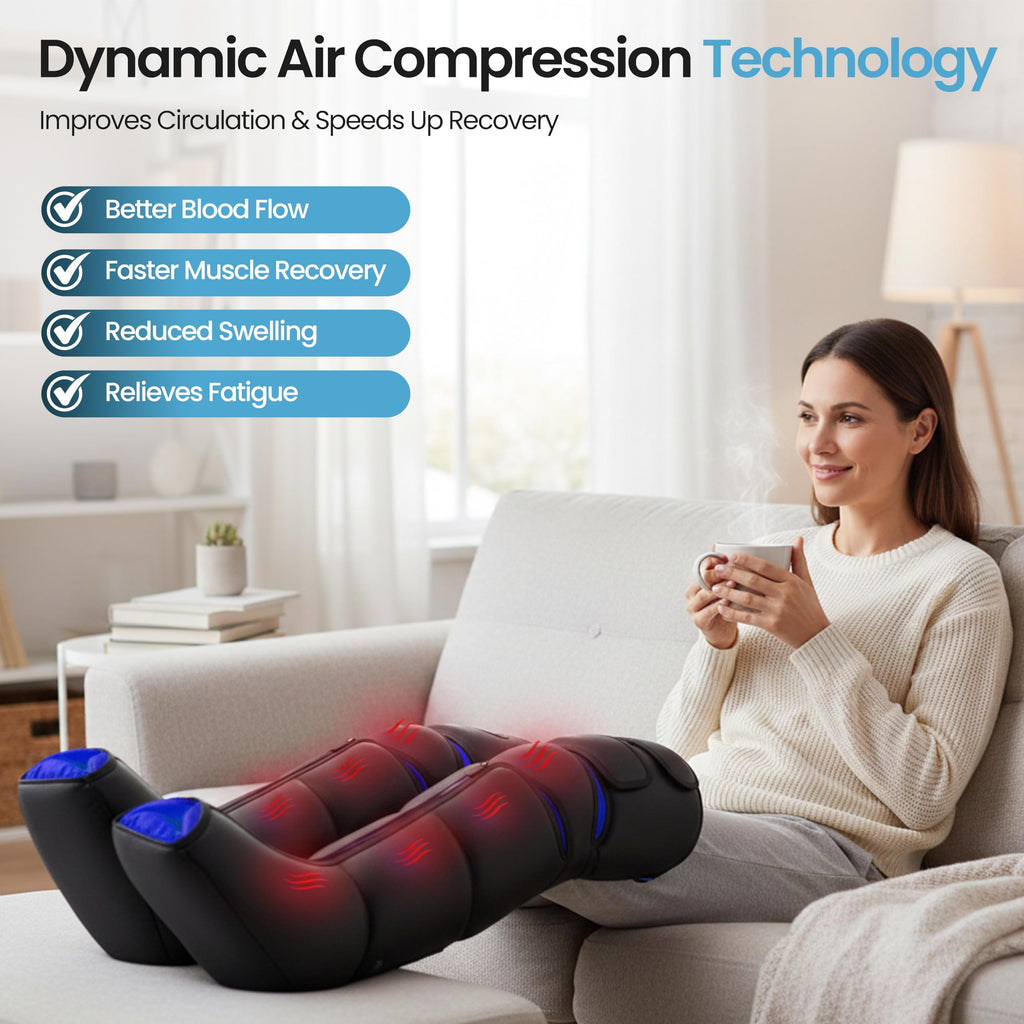 Air Compression Leg Massager with Heat L59590