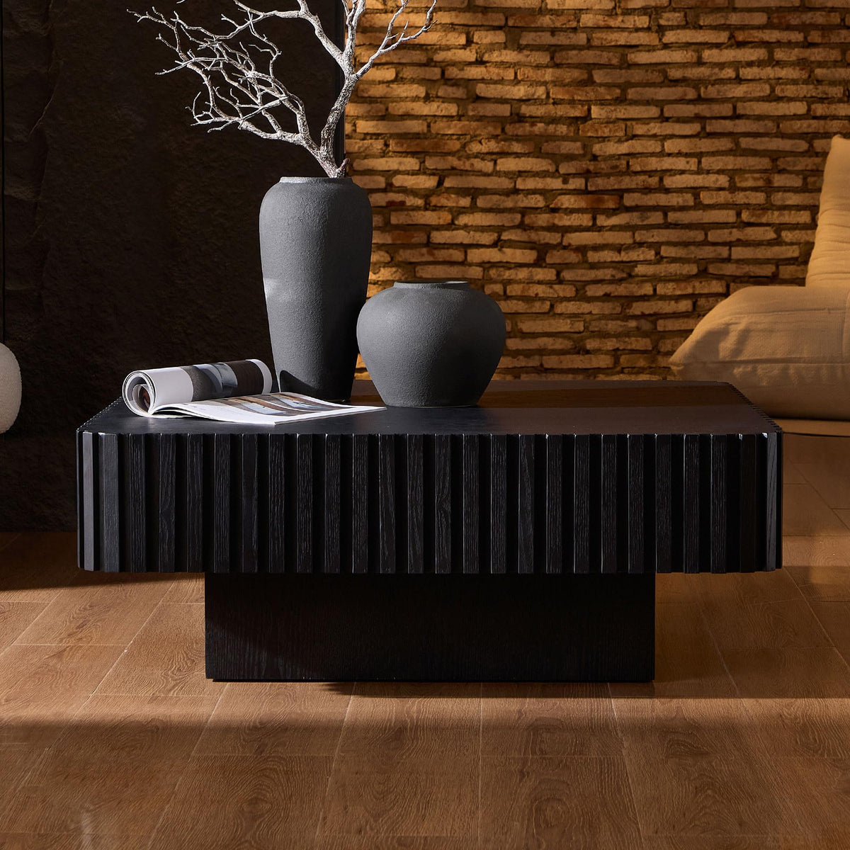 35.43" Square Wood Coffee Table M3977