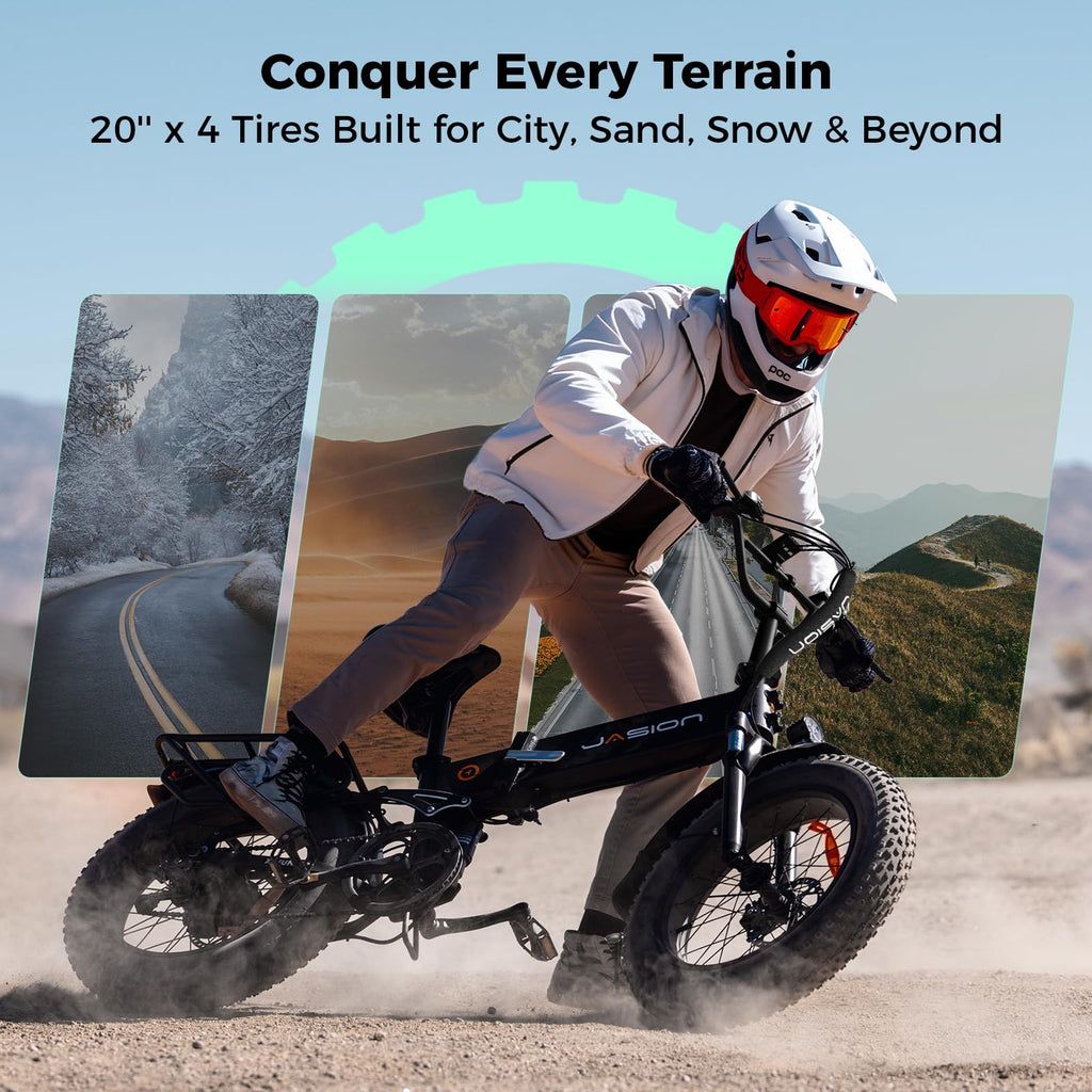 1400W Peak 20'' Fat Tire Foldable Electric Bike C7753