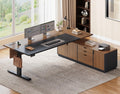 71" L Shaped Electric Standing Desk V2861