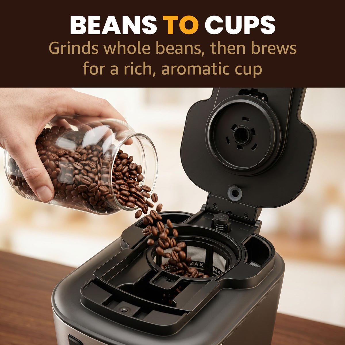12-Cup Coffee Maker with Built-In Grinder H737