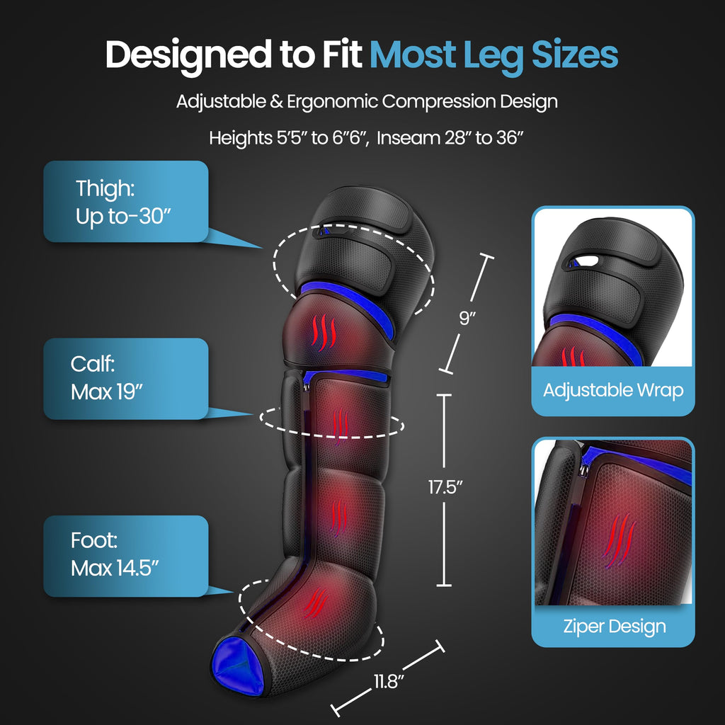 Air Compression Leg Massager with Heat L59590