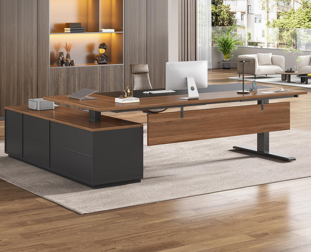 71" L Shaped Electric Standing Desk V2861