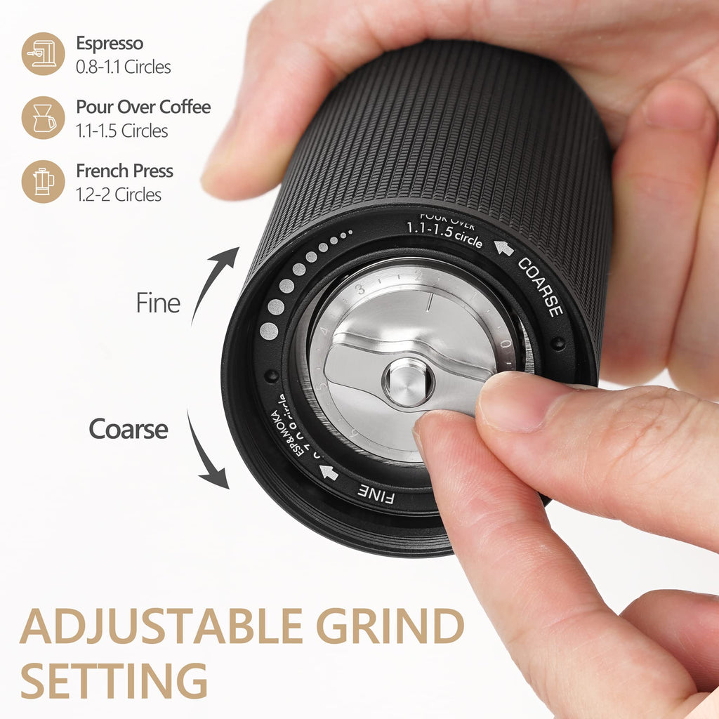 Manual Coffee Grinder with Adjustable Grind Setting Stainless Steel Conical Burr Z313