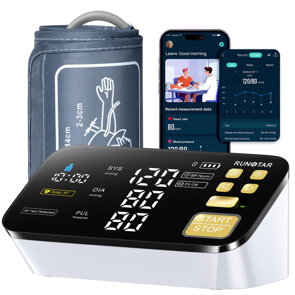 Smart Blood Pressure Monitor with Wide Upper Arm Cuff R92789
