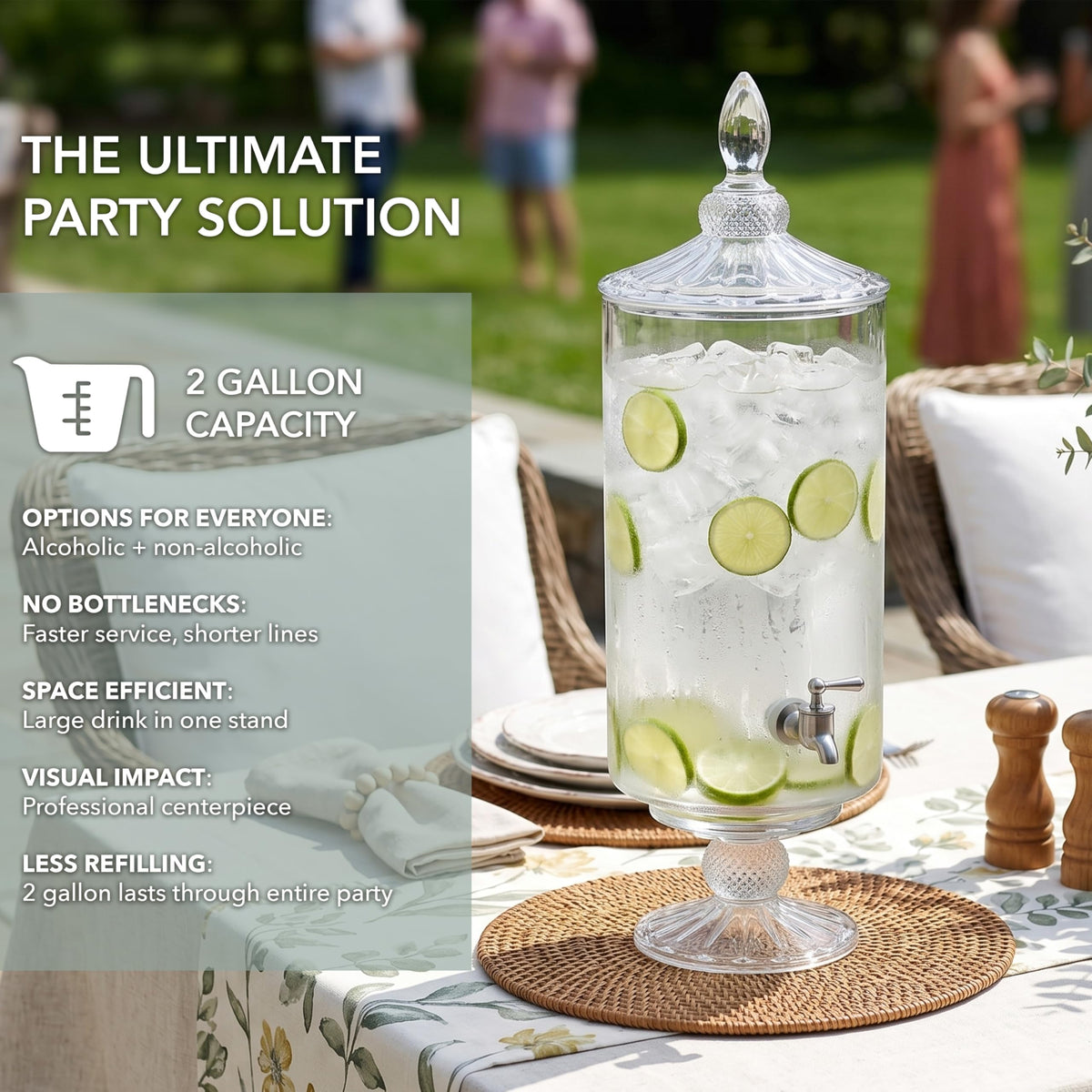 Glass Beverage Dispenser 2 Gal K3955