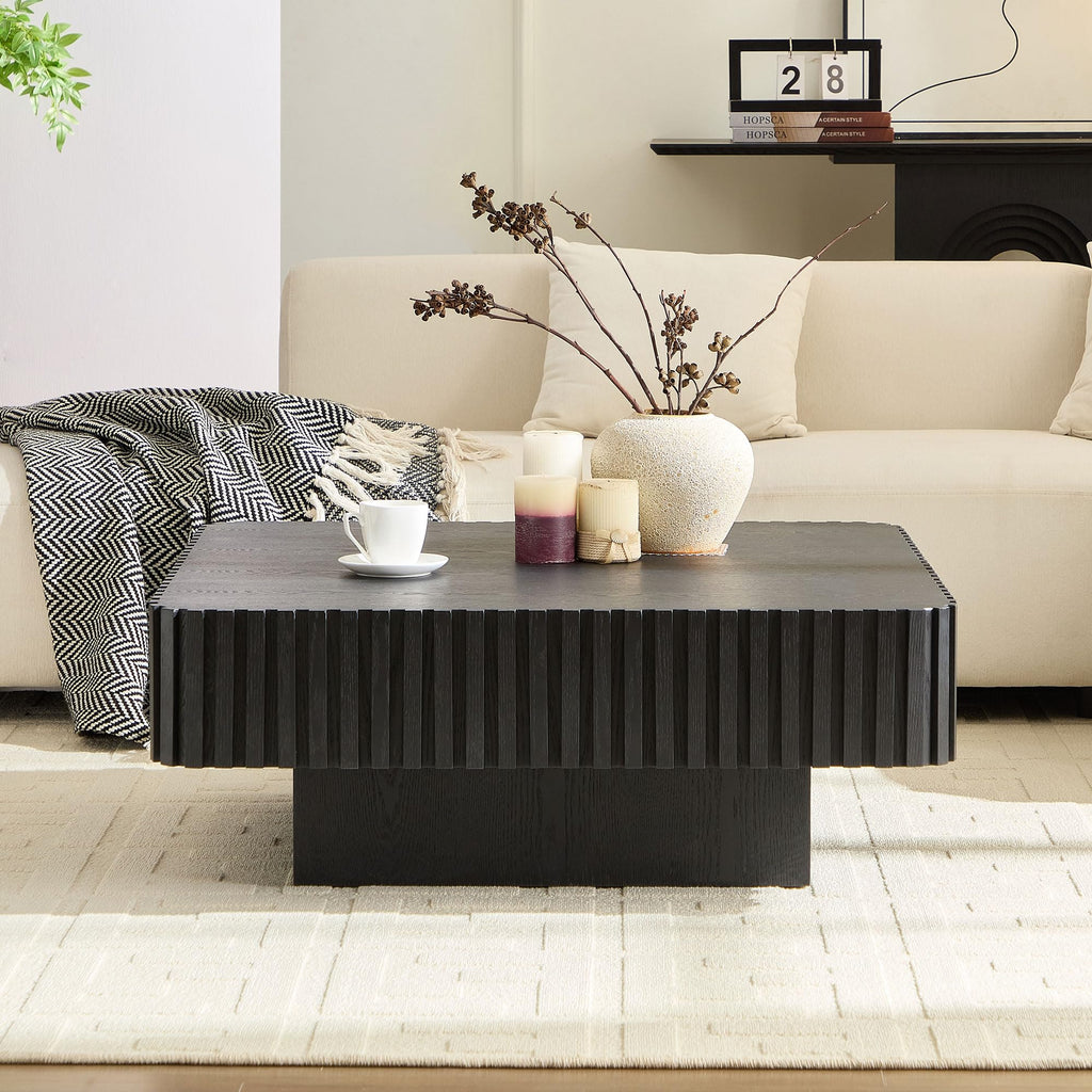 35.43" Square Wood Coffee Table M3977