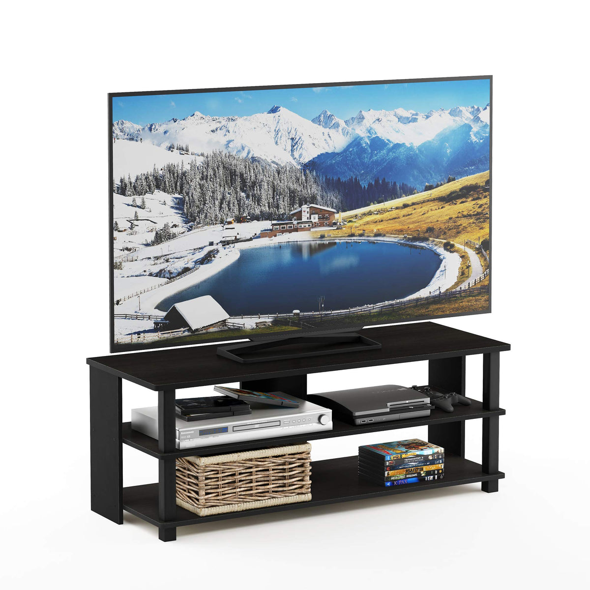 Espresso TV Stand with Open Shelf up to 48 Inch F41844