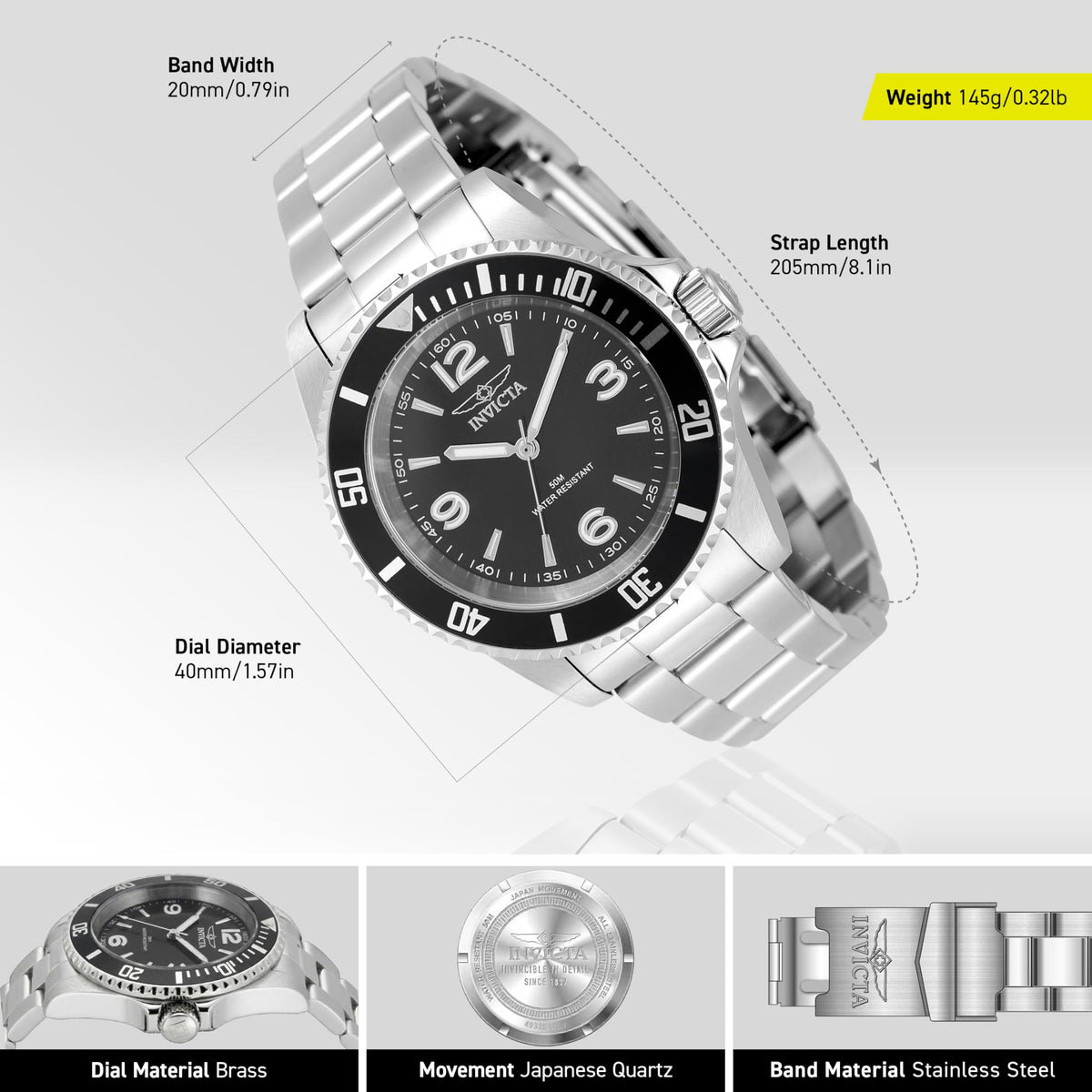 Mens Stainless Steel 40mm Watch L80876