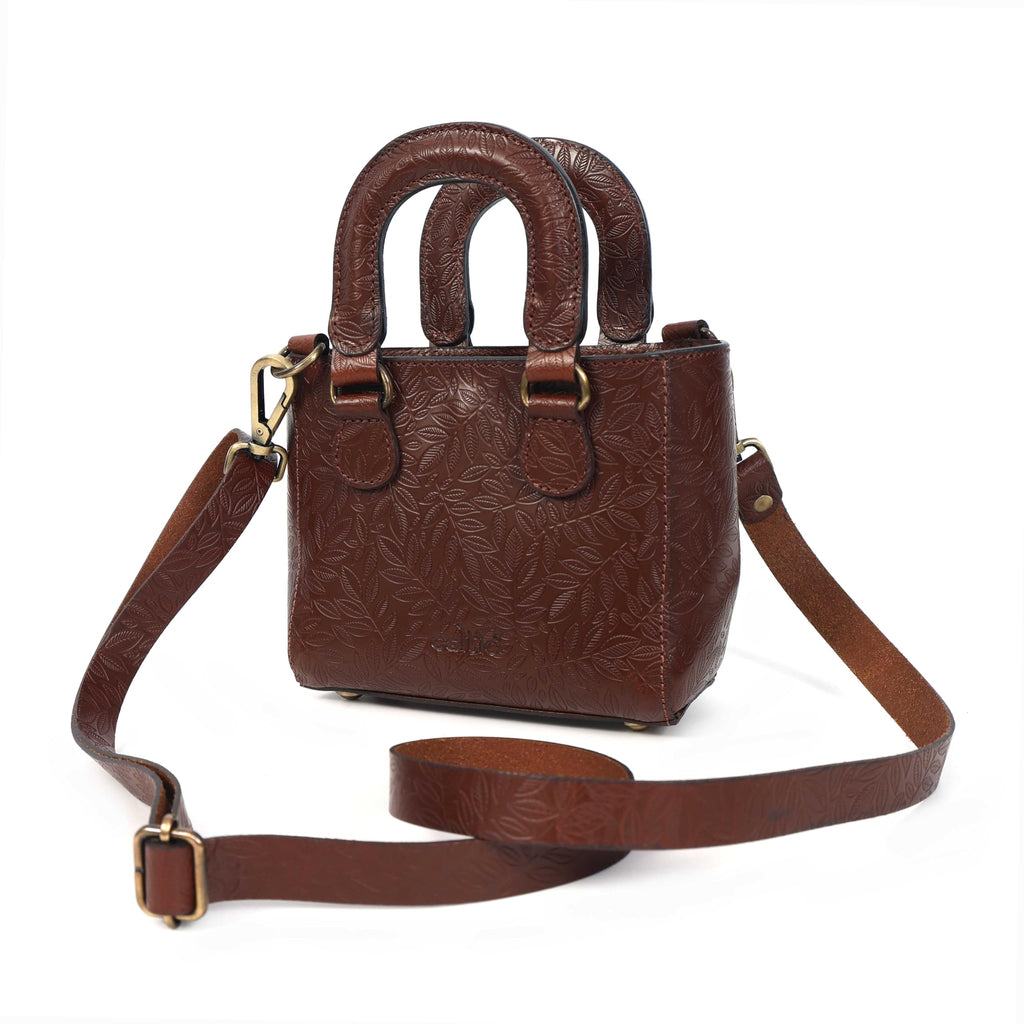 Genuine Leather Mini Tote Crossbody Bag H164020