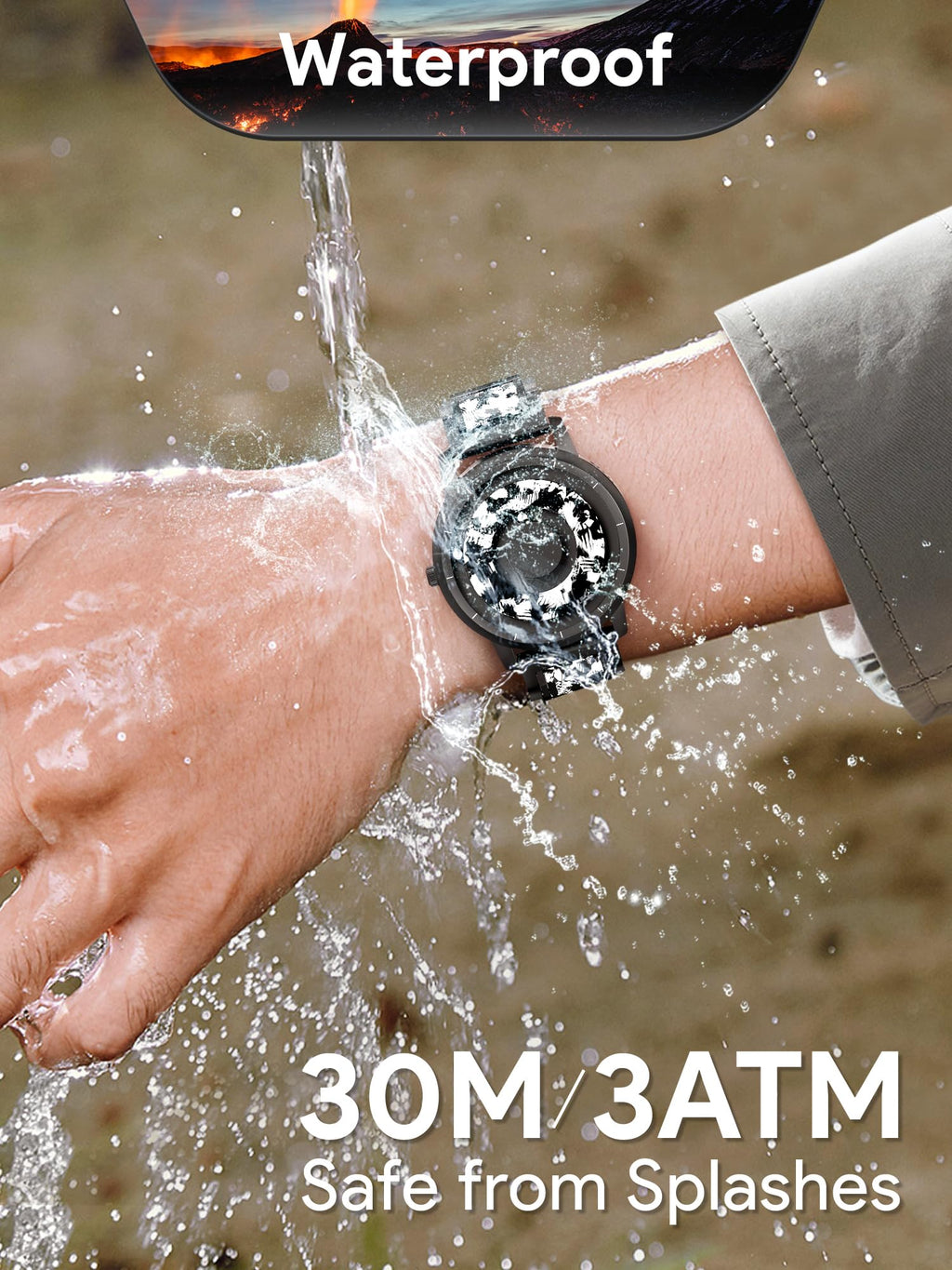 Magnetic Quartz Watch with Stainless Steel Band T8376