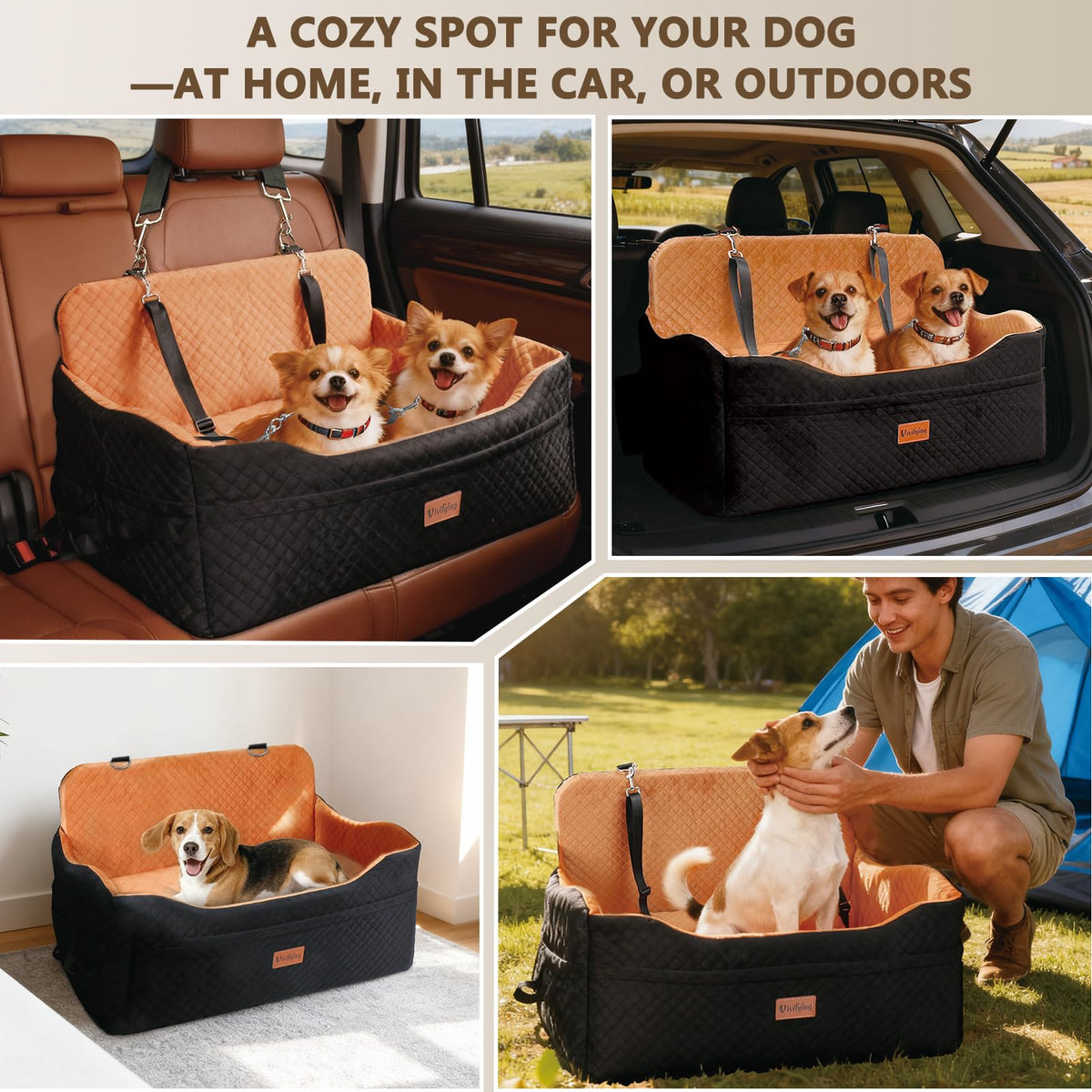 Large Dog Car Seat with 4 in Cushion L782