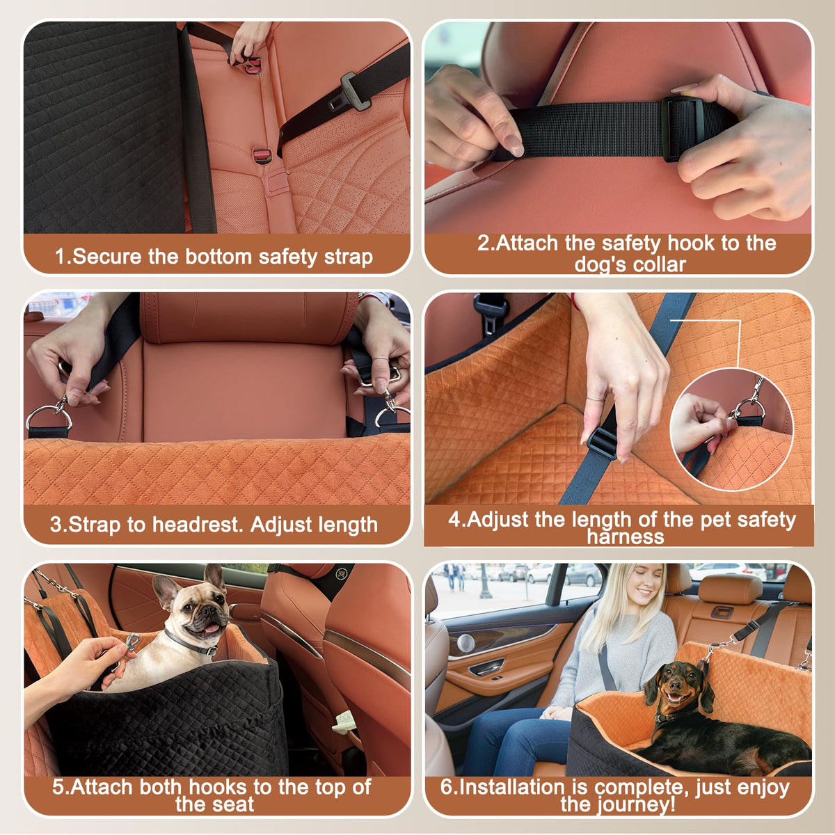 Large Dog Car Seat with 4 in Cushion L782