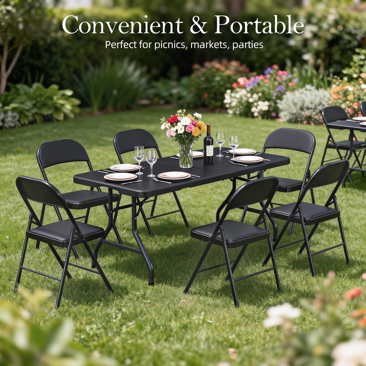6FT Heavy Duty Foldable Plastic Table G316
