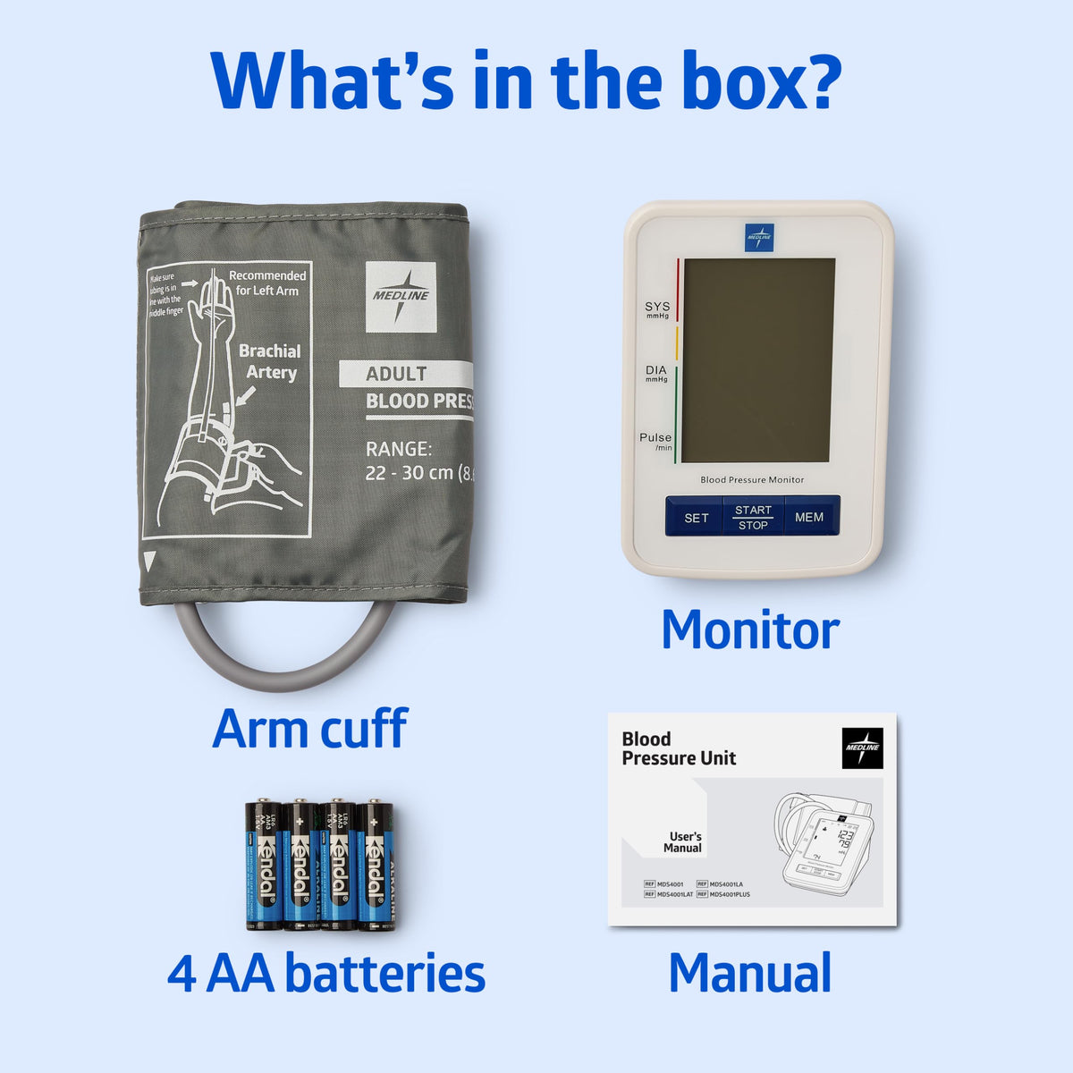 Digital Blood Pressure Monitor with Adult Upper Arm Cuff J434094