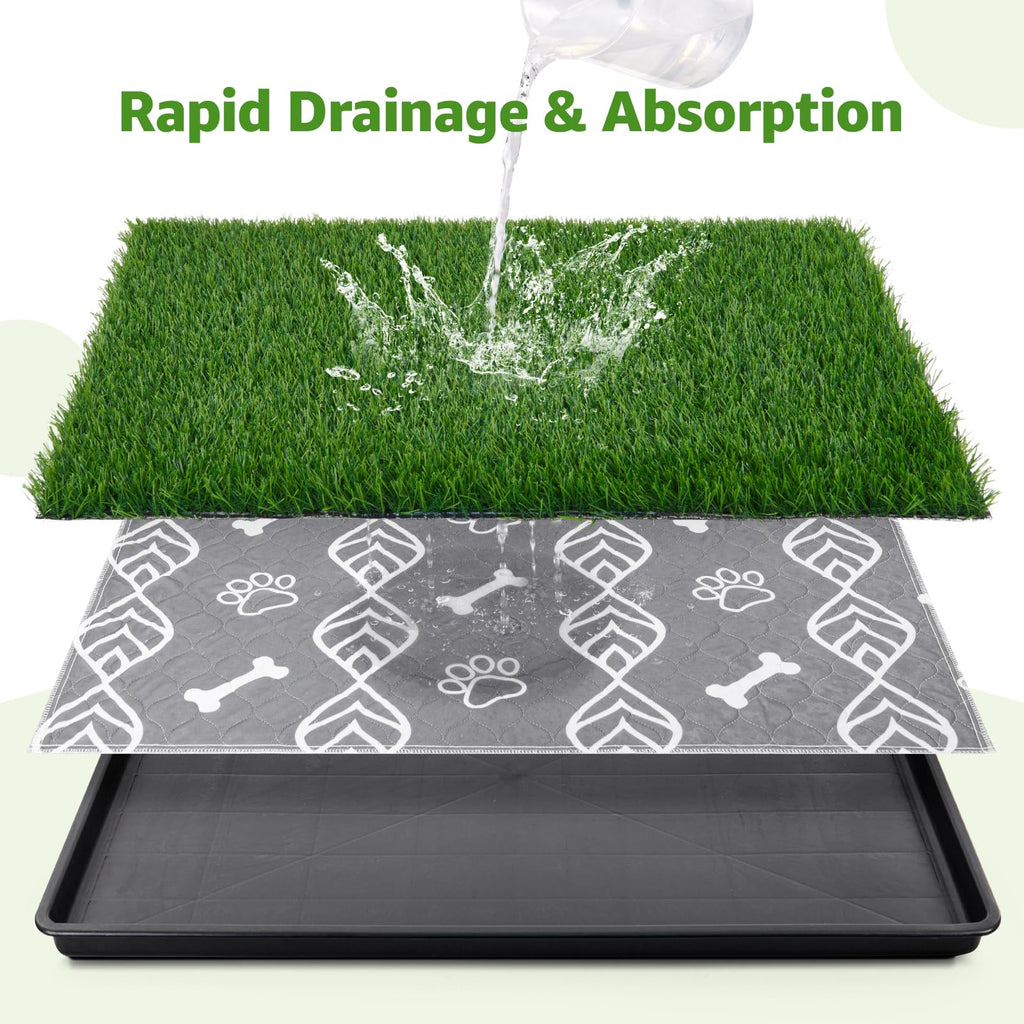 Large Dog Grass Pad with Tray 35x23in V54516