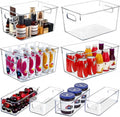 Set of 8 Clear Plastic Stackable Storage Bins V237