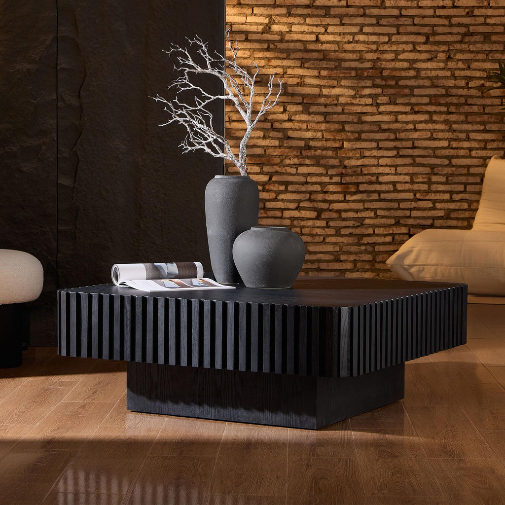 35.43" Square Wood Coffee Table M3977