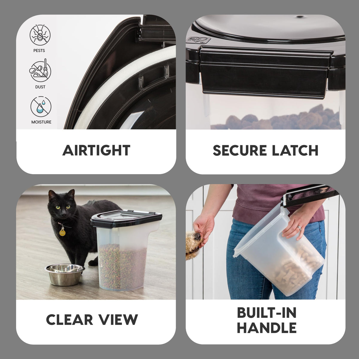 Black Dog Food Storage Container E51252