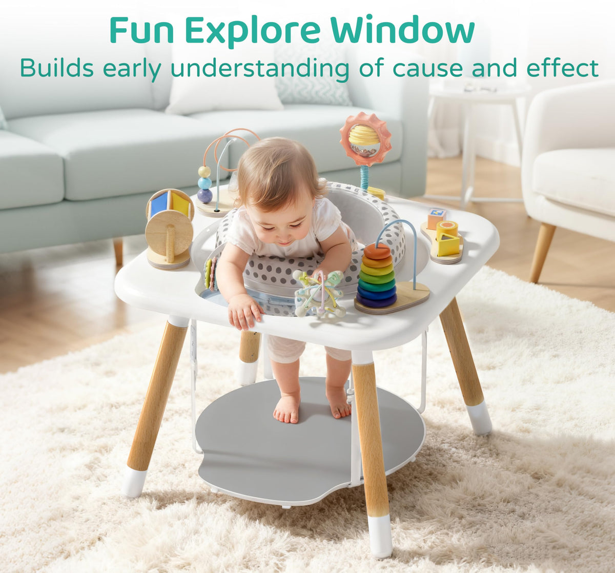3-Stage Baby Activity Center with 7 Interactive Toys X586