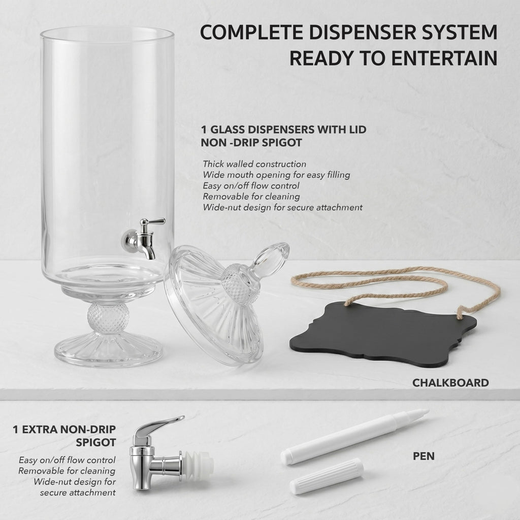 Glass Beverage Dispenser 2 Gal K3955