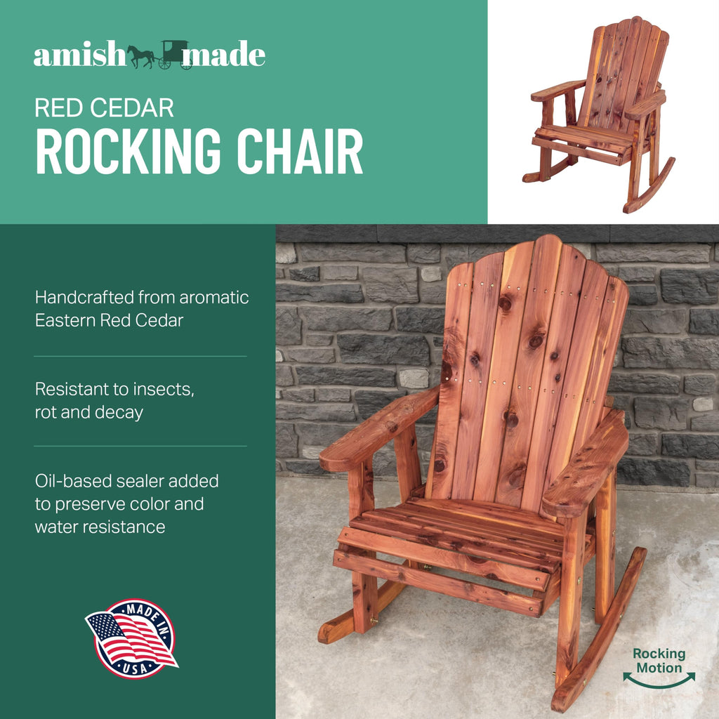 Cedar Adirondack Rocking Chair Z153
