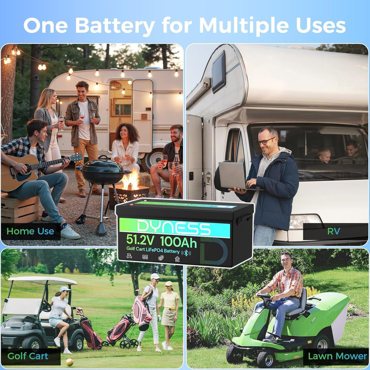 48V 100Ah Lithium Golf Cart Battery with Charger E720574