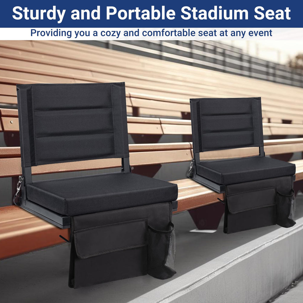 Bleachers Stadium Seat with Back Support and Cushion W50799