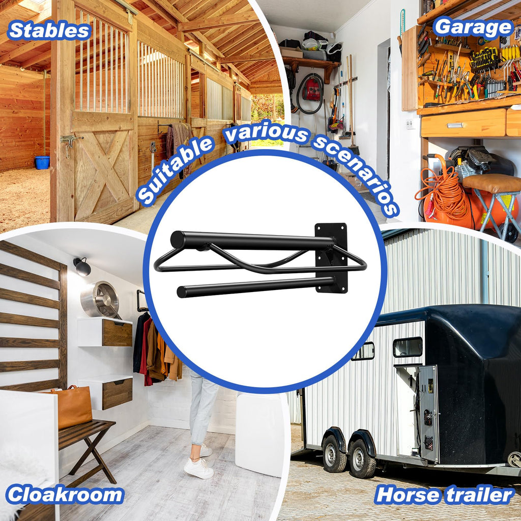 6 Pcs Wall Mount Saddle Rack with Pad Bar M9090
