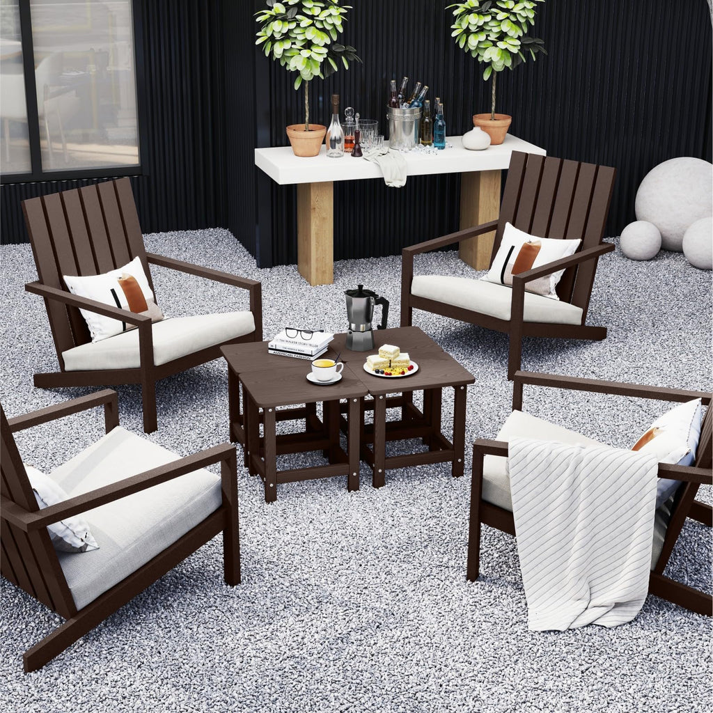 Set of 2 HDPE Outdoor Side Table J735