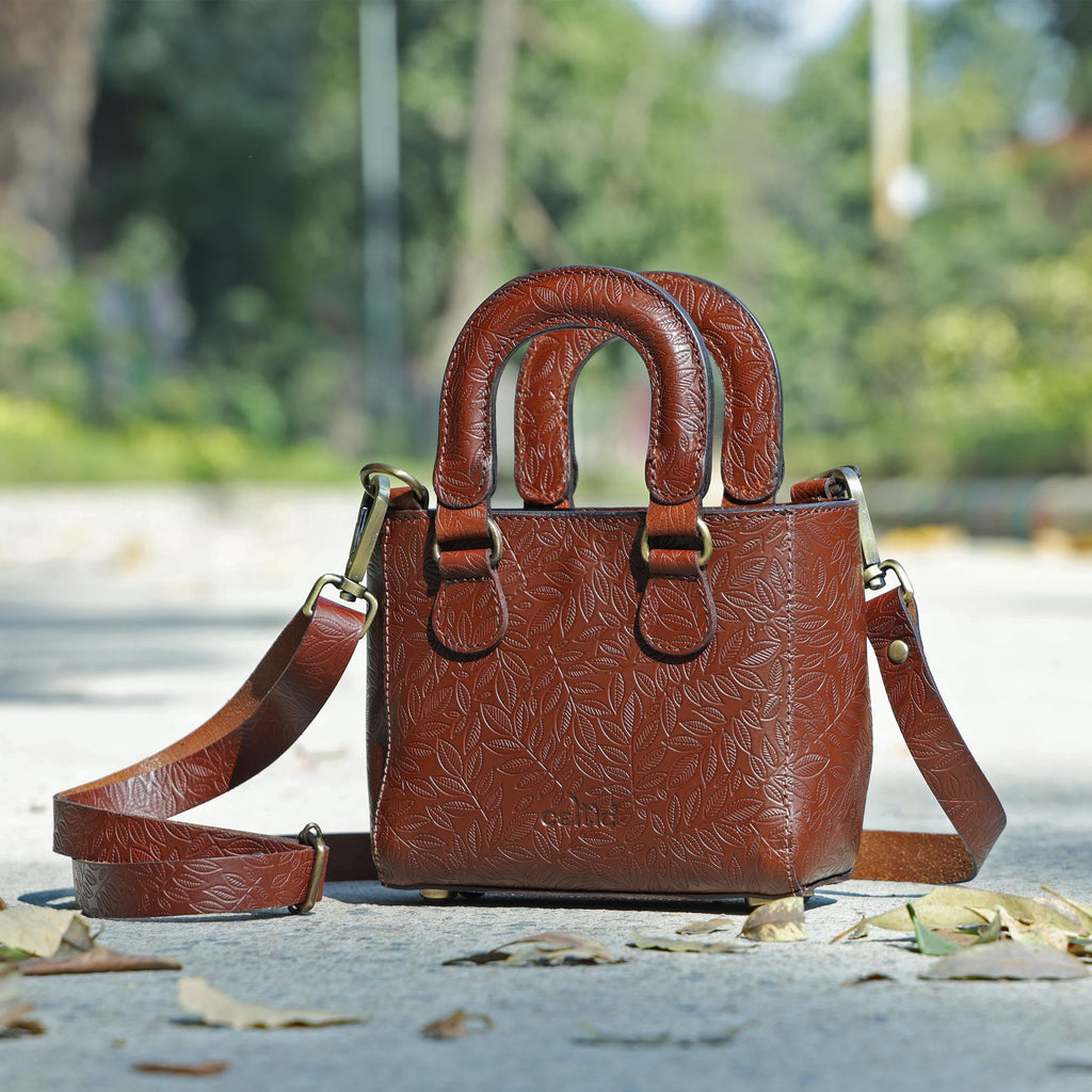 Genuine Leather Mini Tote Crossbody Bag H164020