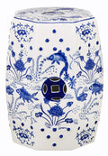 Blue Ceramic Garden Stool K109