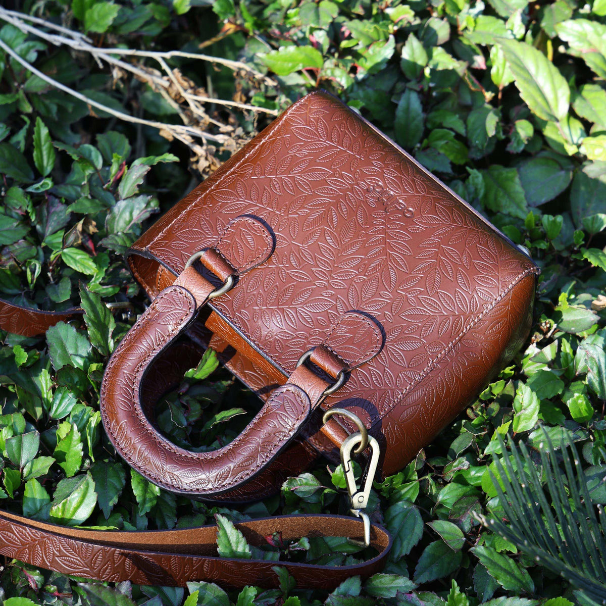 Genuine Leather Mini Tote Crossbody Bag H164020